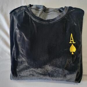 Mens' Shirt, Ace Of Spades, Black, Large, Short Sleeve, Soly Hux, New With Tags